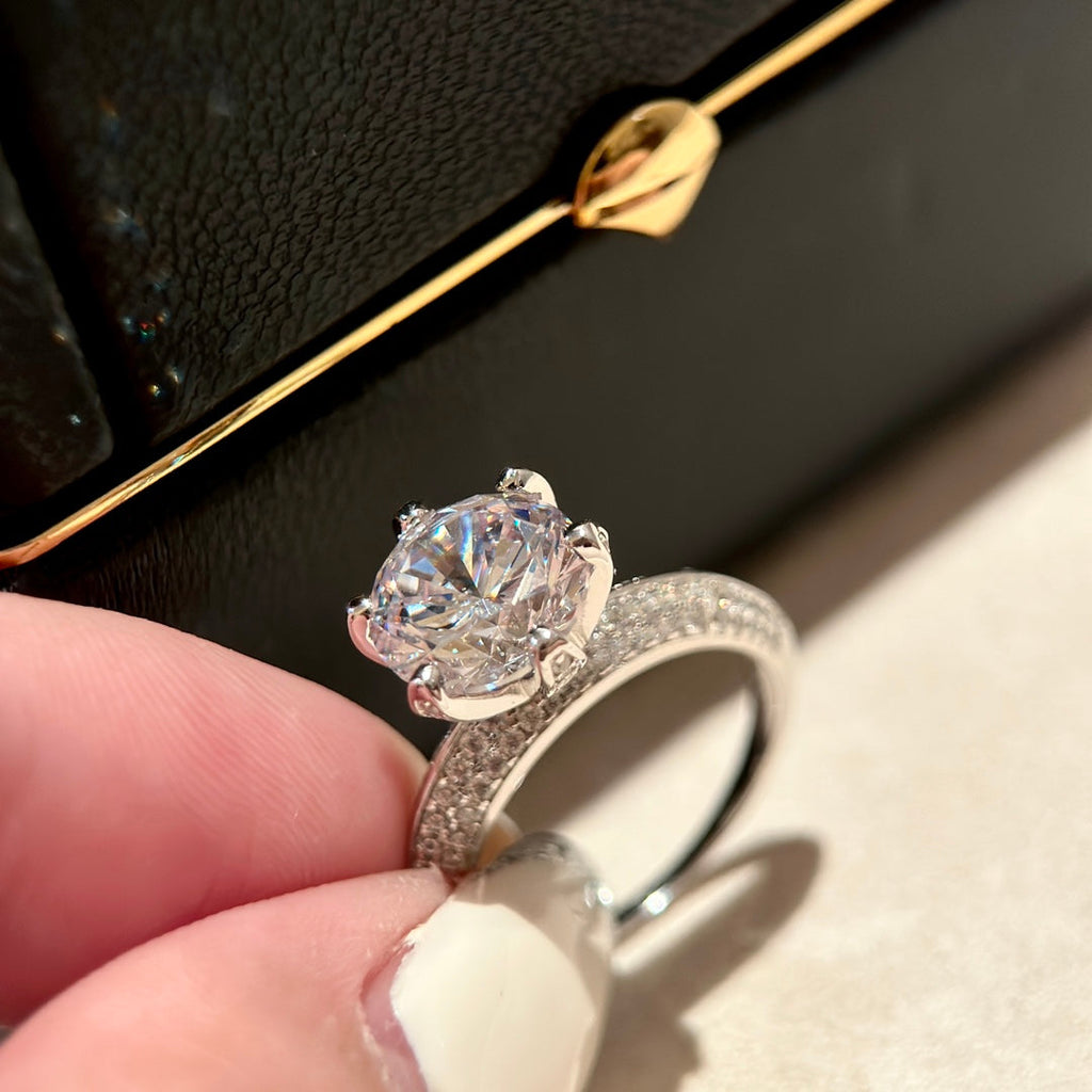 18K Celestial T Pav̩ T Setting Engagement Ring