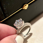 18K Celestial T Pav̩ T Setting Engagement Ring