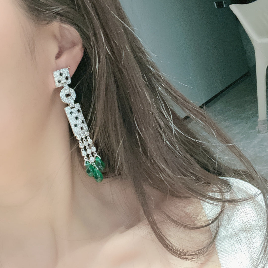 18K Celestial Panth̬re De Diamond Earrings