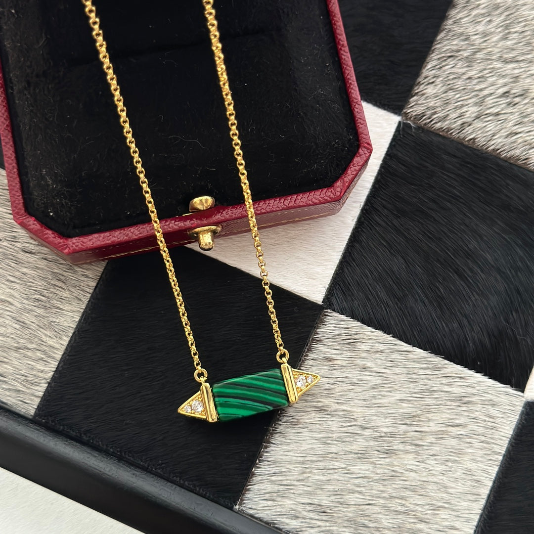 18K Celestial Les Berlingots De Malachite Necklace