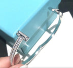 18K Celestial T1 Wide Diamond Hinged Bangle Bracelet