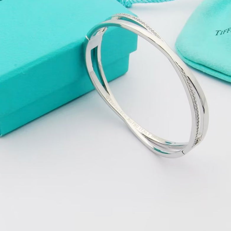 18K Celestial T Atlas x Narrow Hinged Bangle Bracelet