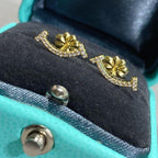 18K Celestial T Smile Diamonds Earrings