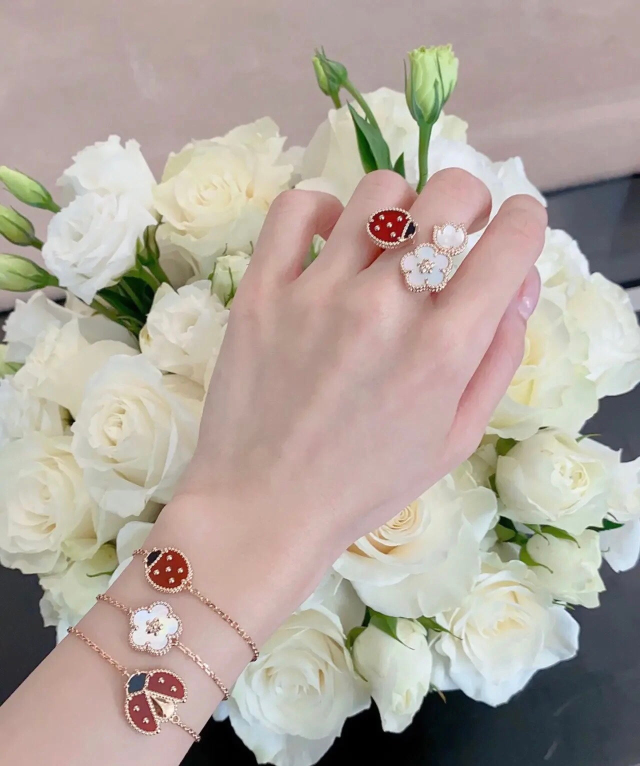 18K Celestial Lucky Spring Plum Blossom Bracelet