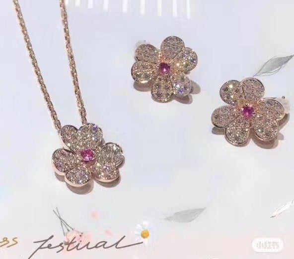 18k Celestial Frivole Pink Sapphire Earrings