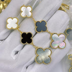 18K Celestial Magic Alhambra Three Pearls Motifs Earrings