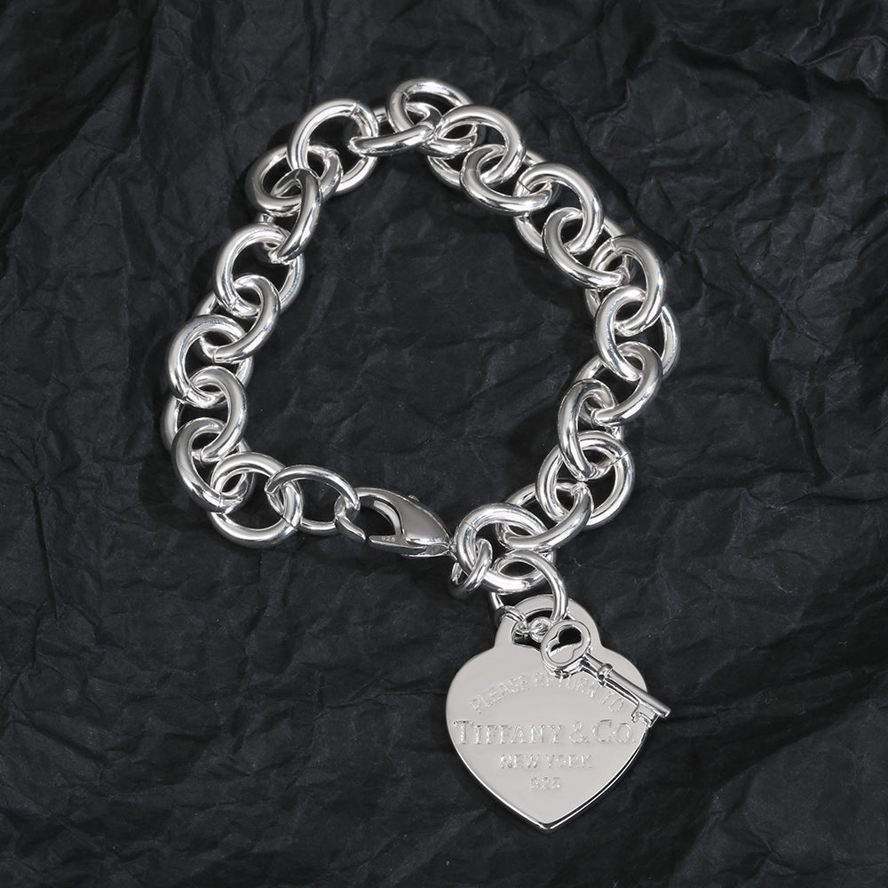 18K Celestial T Heart Tag Bracelet