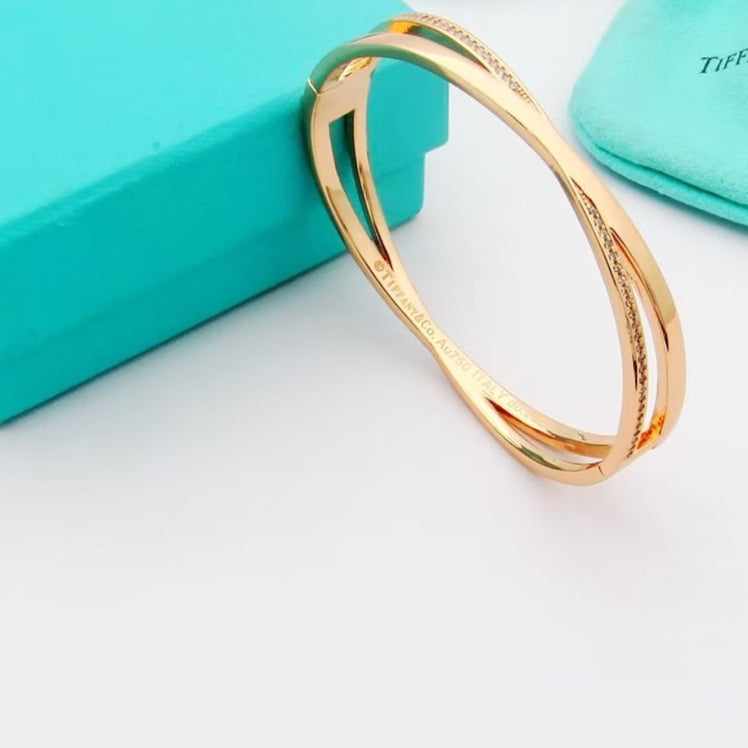 18K Celestial T Atlas x Narrow Hinged Bangle Bracelet