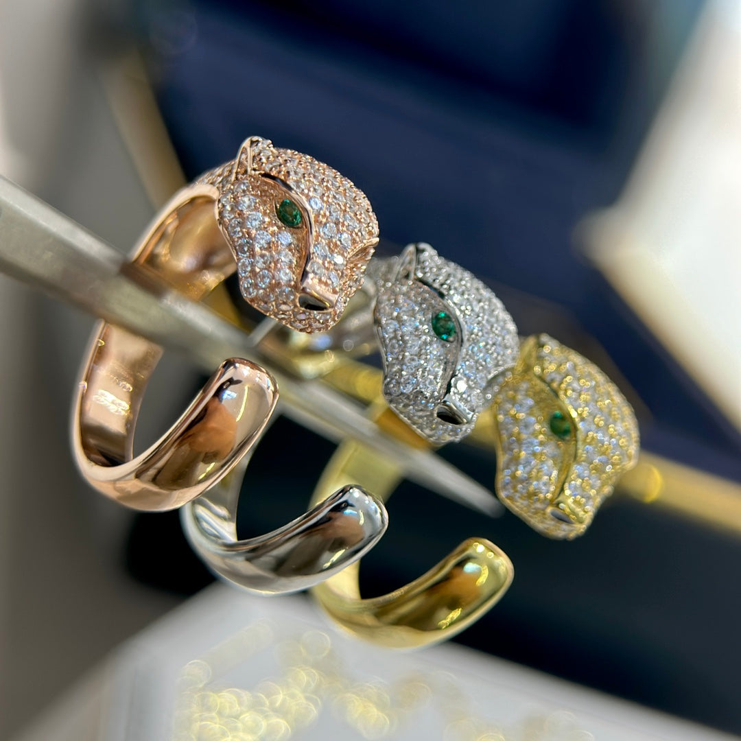 18K Celestial Panth̬re De Ring