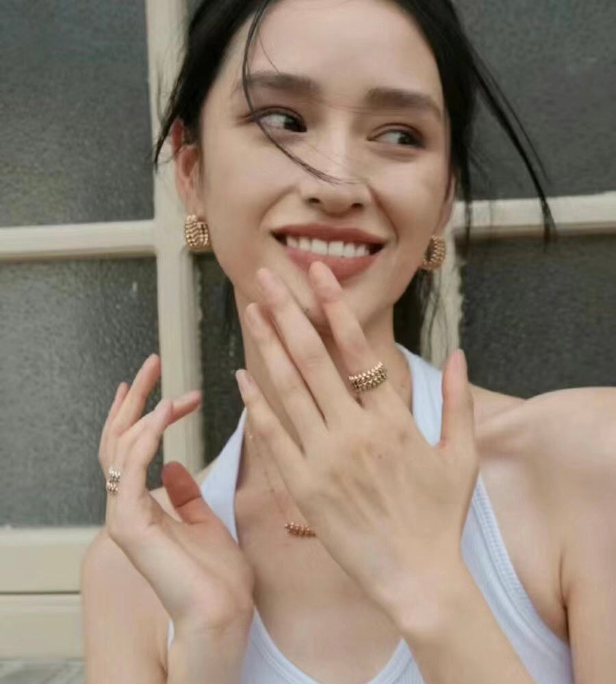 18K Celestial Clash De Earrings