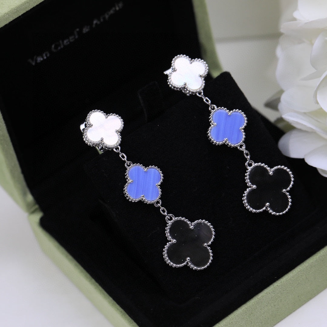 18K Celestial Magic Alhambra Three Motifs Earrings