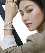 18K Celestial T1 Wide Diamond Hinged Bangle Bracelet