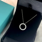 18K Celestial T Circle Diamonds Necklace