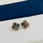 18K Celestial Vintage Alhambra Grey Earrings