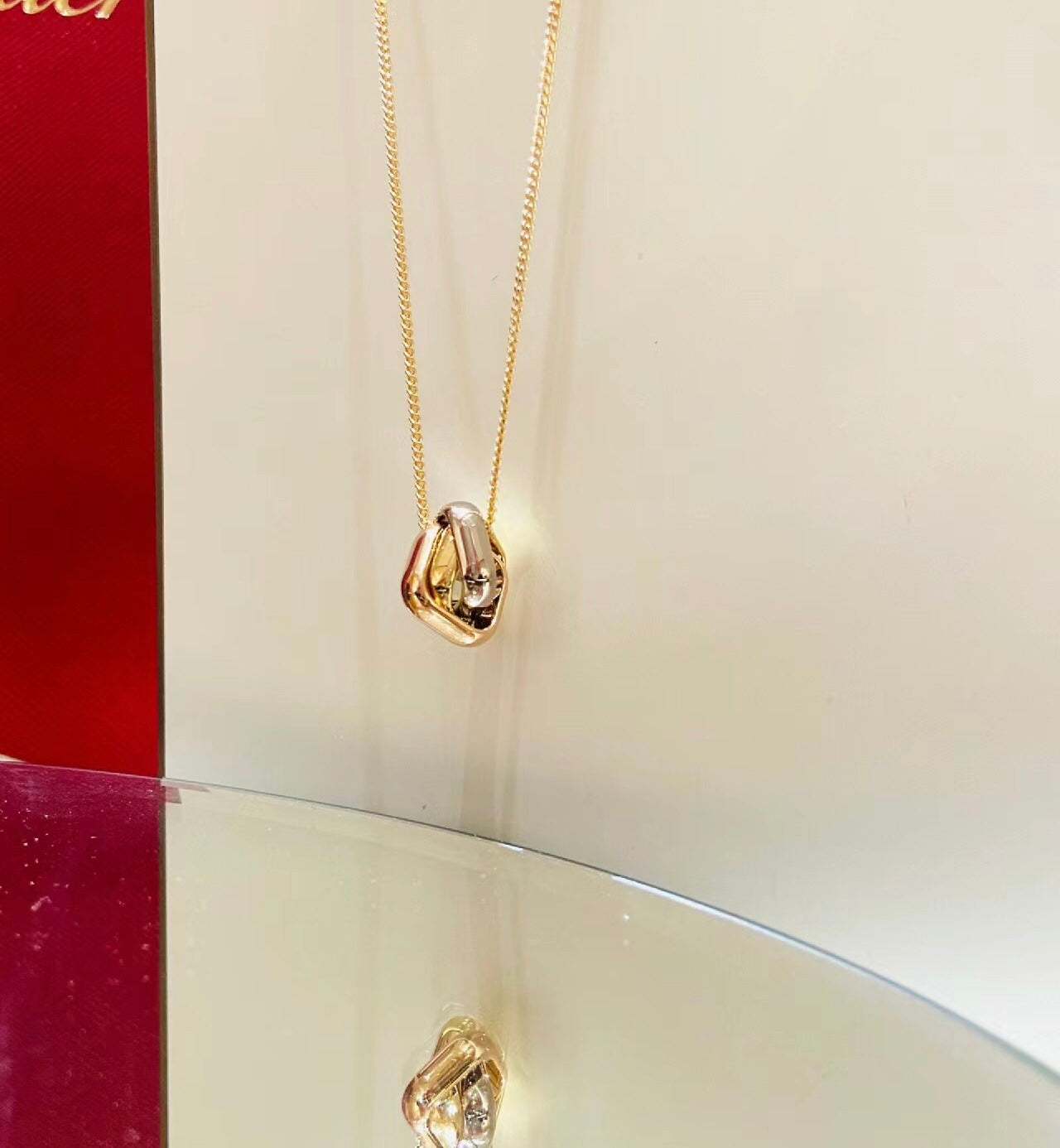 18K Celestial Trinity Cushion Necklace
