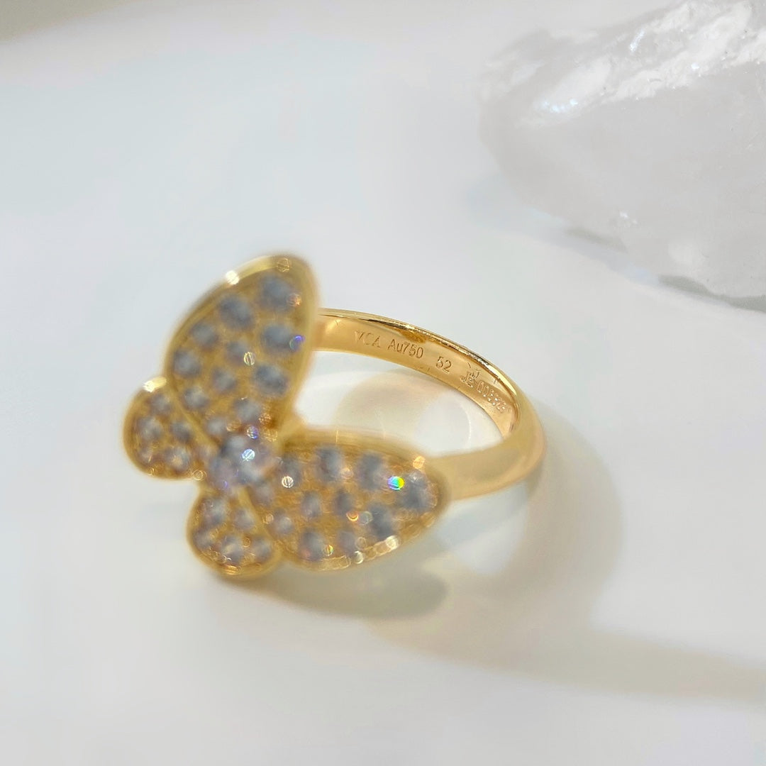 18K Celestial Two Butterfly Ring