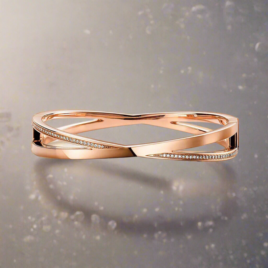 18K Celestial T Atlas x Narrow Hinged Bangle Bracelet