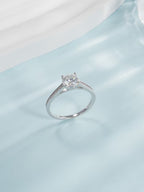 Elegant D Color Moissanite Ring – 925 Sterling Silver