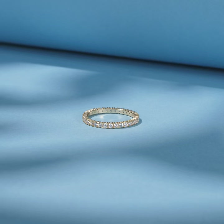 Elegant CZ Promise Ring – 925 Sterling Silver