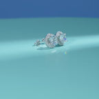 Luxury Round CZ Stud Earrings – 925 Sterling Silver