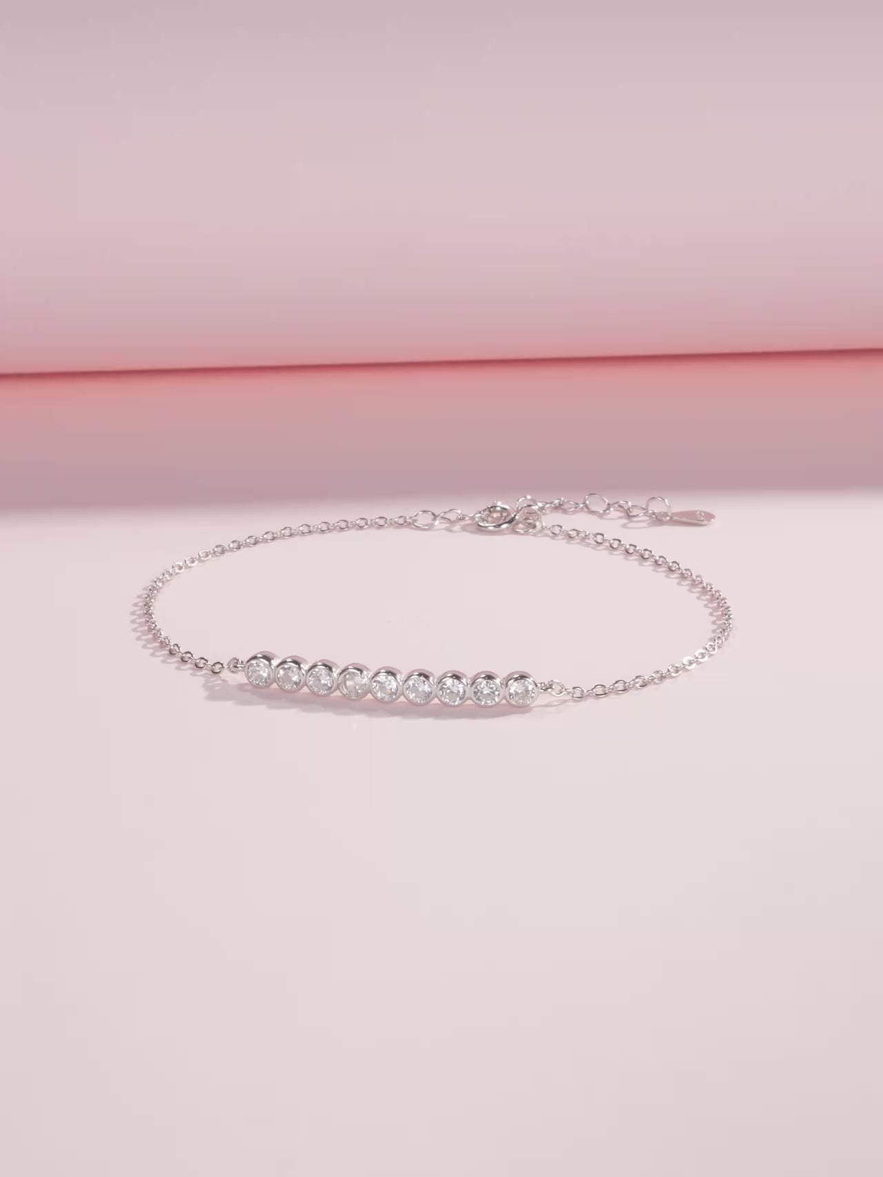 Elegant D Color Moissanite Bracelet – 925 Sterling Silver