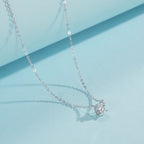 D Color Moissanite Pendant Necklace – Elegant 925 Sterling Silver Jewelry