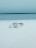 Sparkling Pave Moissanite Ring – 925 Sterling Silver