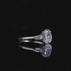 Luxury Oval Clear CZ Ring – 925 Sterling Silver