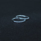 Classic Clear CZ Hoop Earrings – 925 Sterling Silver