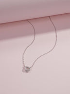 Circle Lock Pendant Necklace – Sparkling 925 Sterling Silver Everyday Jewelry