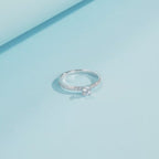 D Color Square Moissanite Ring – 925 Sterling Silver