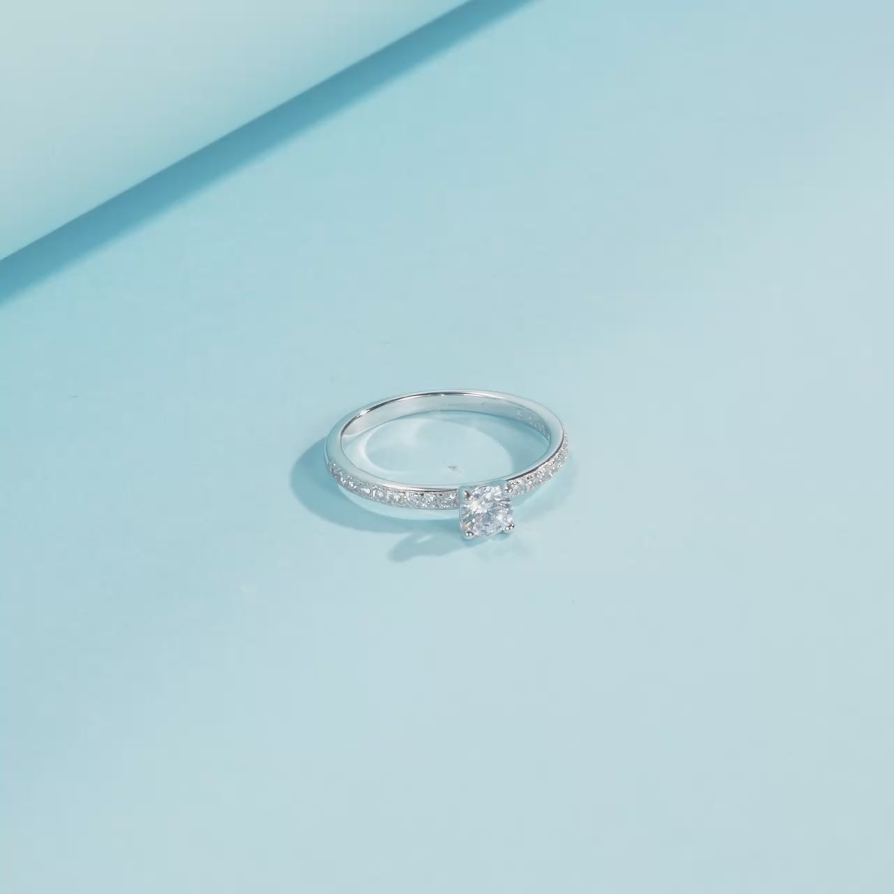 D Color Square Moissanite Ring – 925 Sterling Silver