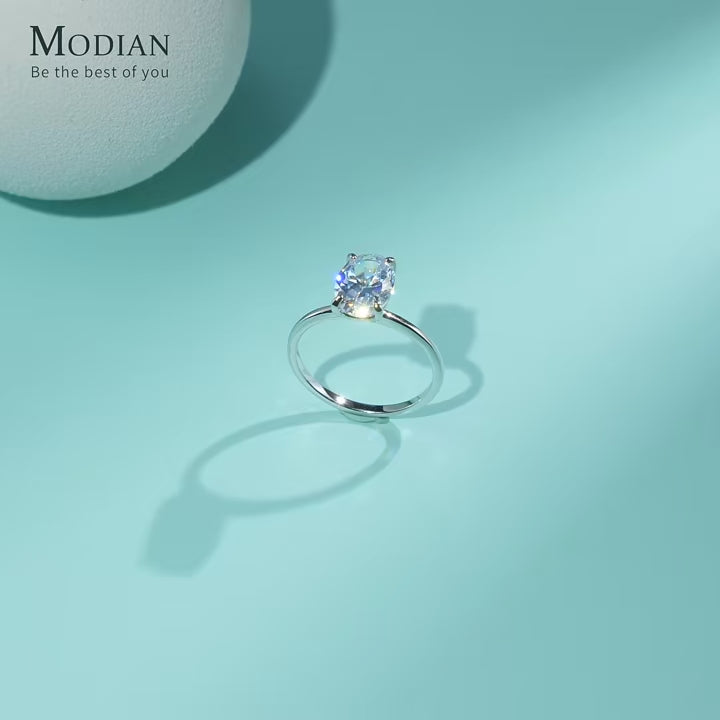 Luxury Oval Cut CZ Ring – 925 Sterling Silver