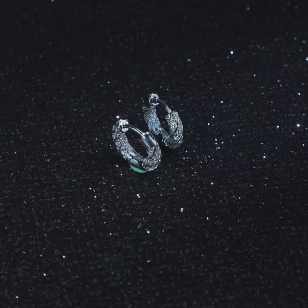 Classic Circle CZ Hoop Earrings – 925 Sterling Silver