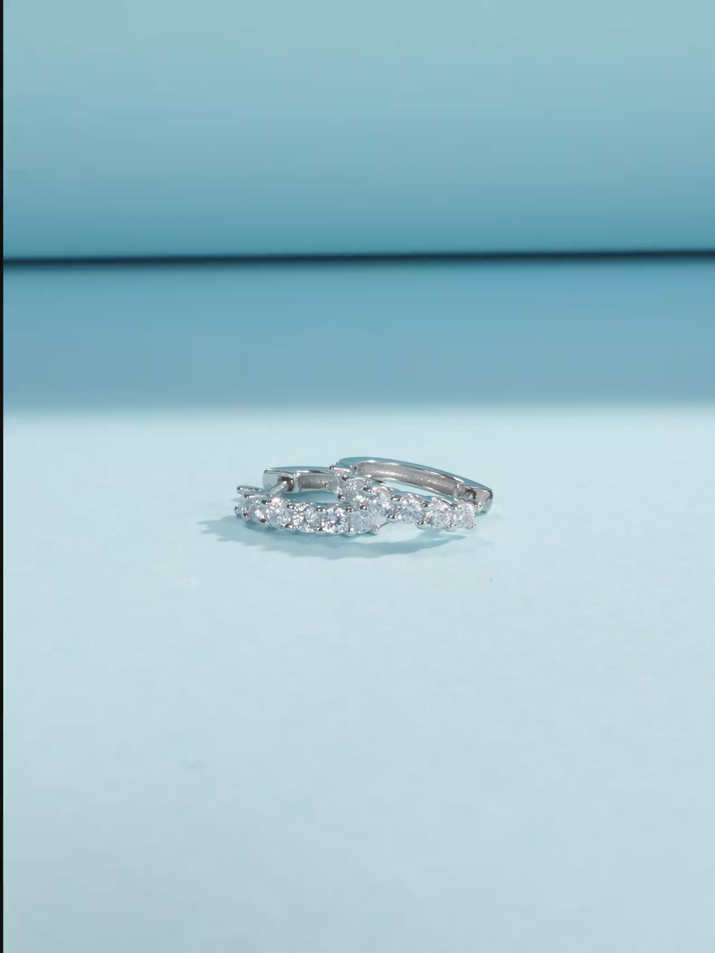 D Color Moissanite Small Hoop Earrings – 925 Sterling Silver