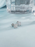 Elegant D Color Moissanite Stud Earrings – 925 Sterling Silver