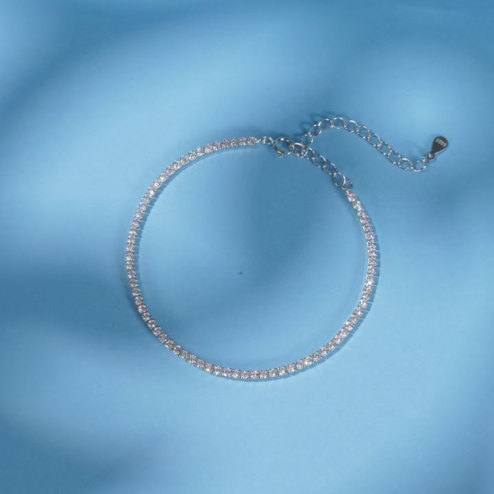 Elegant Clear CZ Bracelet – 925 Sterling Silver