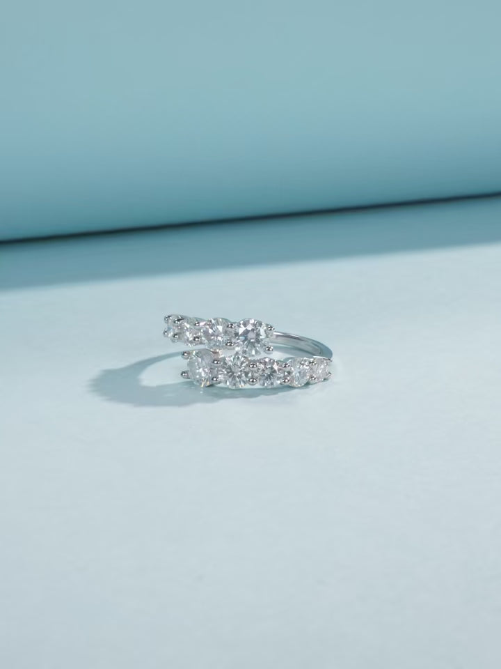 Classic Round CZ Eternity Band Ring – 925 Sterling Silver