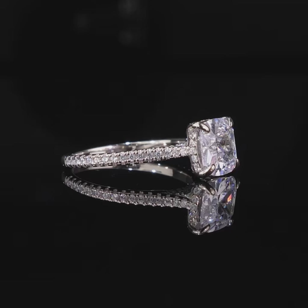 Elegant Princess Square CZ Ring – 925 Sterling Silver