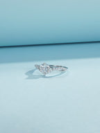 Elegant Crown Moissanite Engagement Ring – D Color 925 Sterling Silver