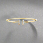 18K Celestial T Diamond Wire Bracelet